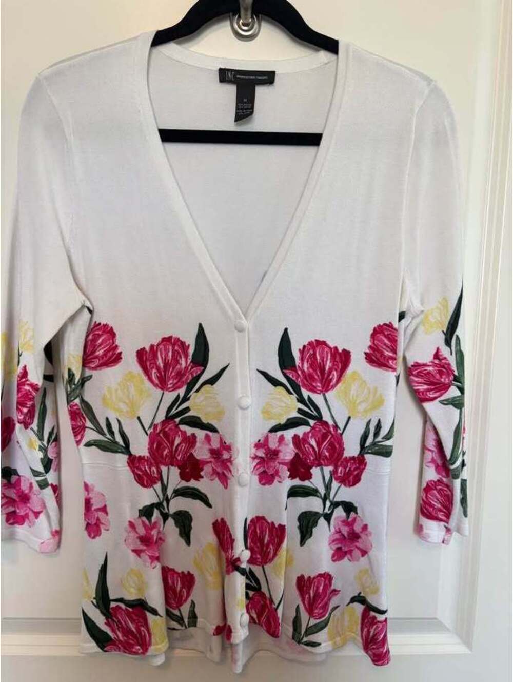 INC International Concepts Floral Cardigan